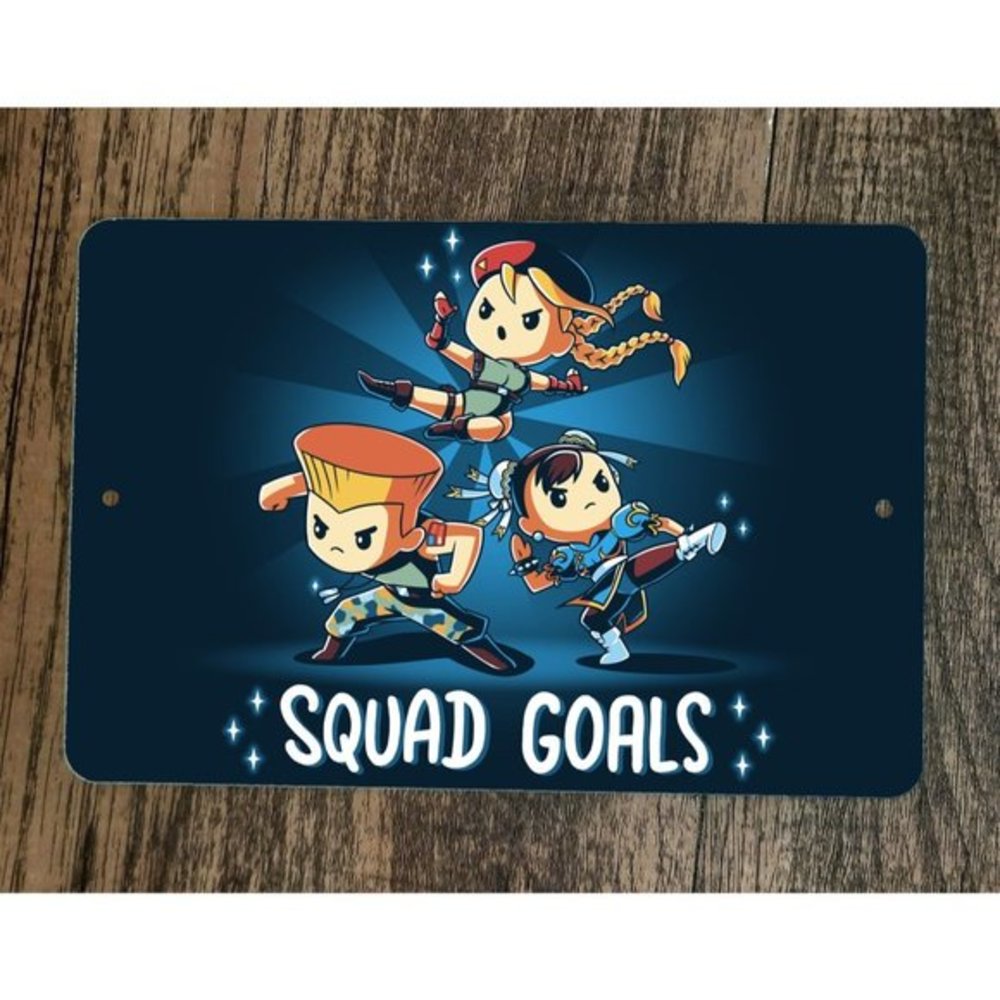 Squad Rules Video Game Street Fighter 8x12 Metal Wall Sign Poster